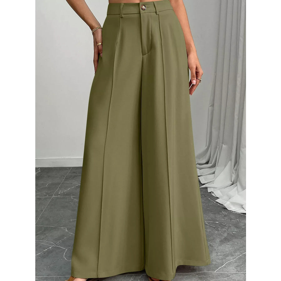 High-Waisted Wide-Leg Pants Apparel and Accessories