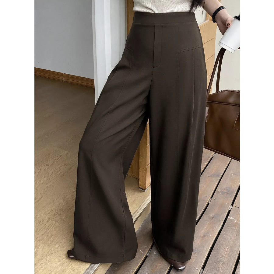 High-Waisted Wide-Leg Pants Apparel and Accessories