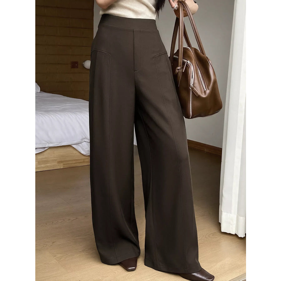 High-Waisted Wide-Leg Pants Apparel and Accessories
