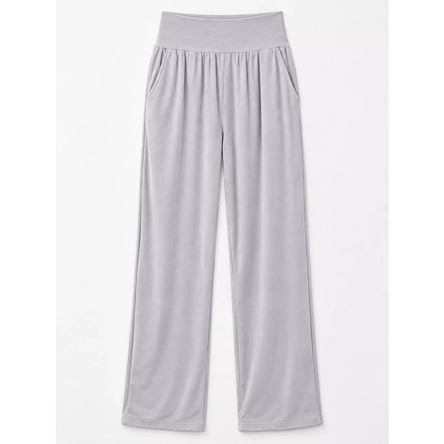 High-Waisted Wide-Leg Pants Apparel and Accessories
