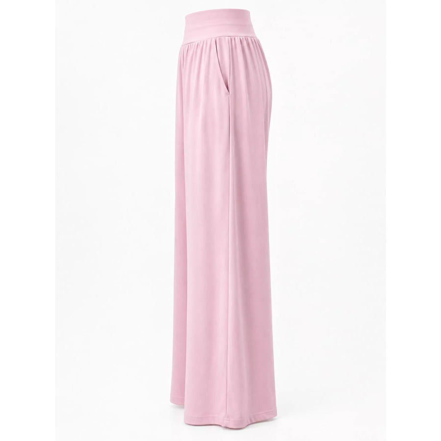 High-Waisted Wide-Leg Pants Apparel and Accessories