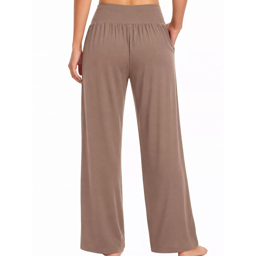High-Waisted Wide-Leg Pants Apparel and Accessories