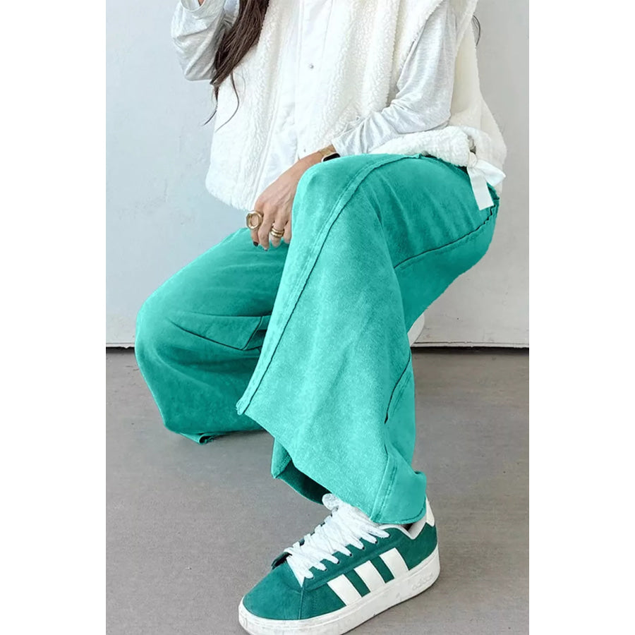 High-Waisted Wide-Leg Pants Apparel and Accessories