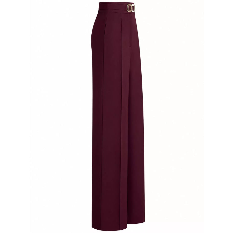 High-Waisted Wide-Leg Pants Apparel and Accessories