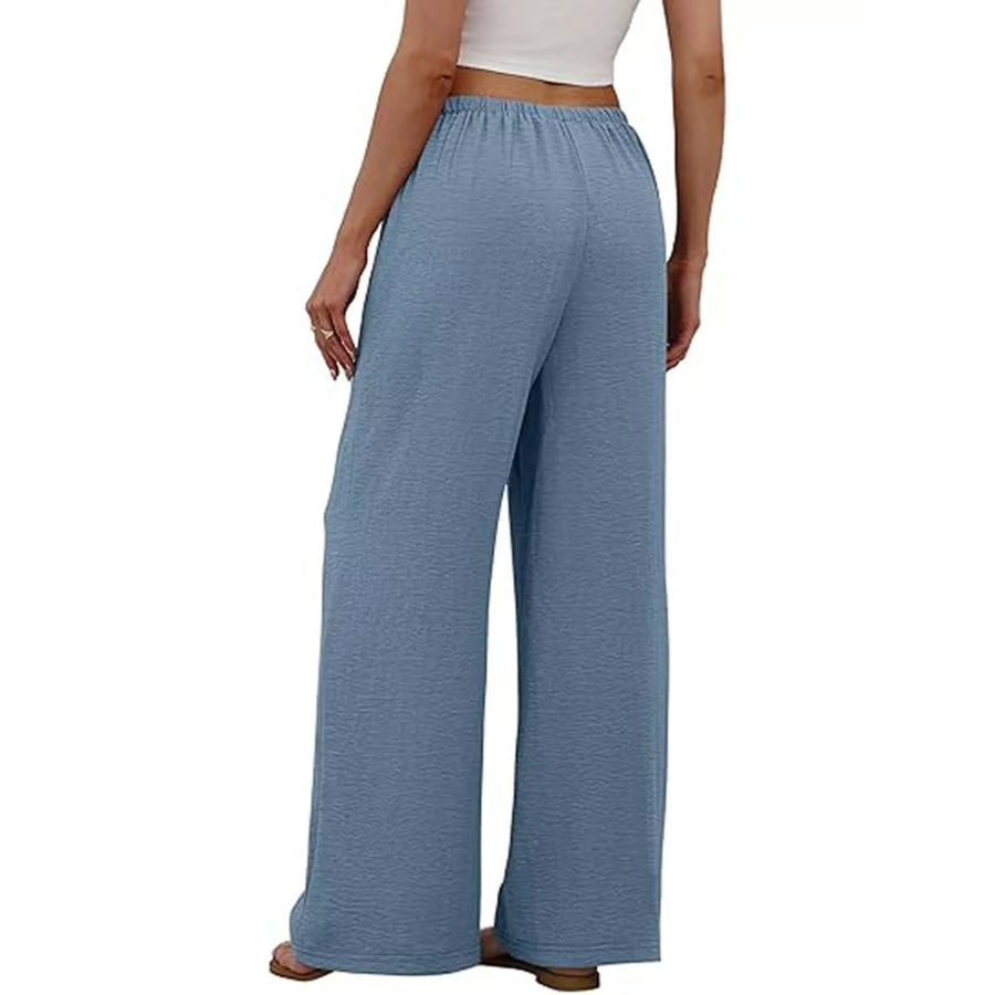 High-Waisted Wide-Leg Pants Apparel and Accessories