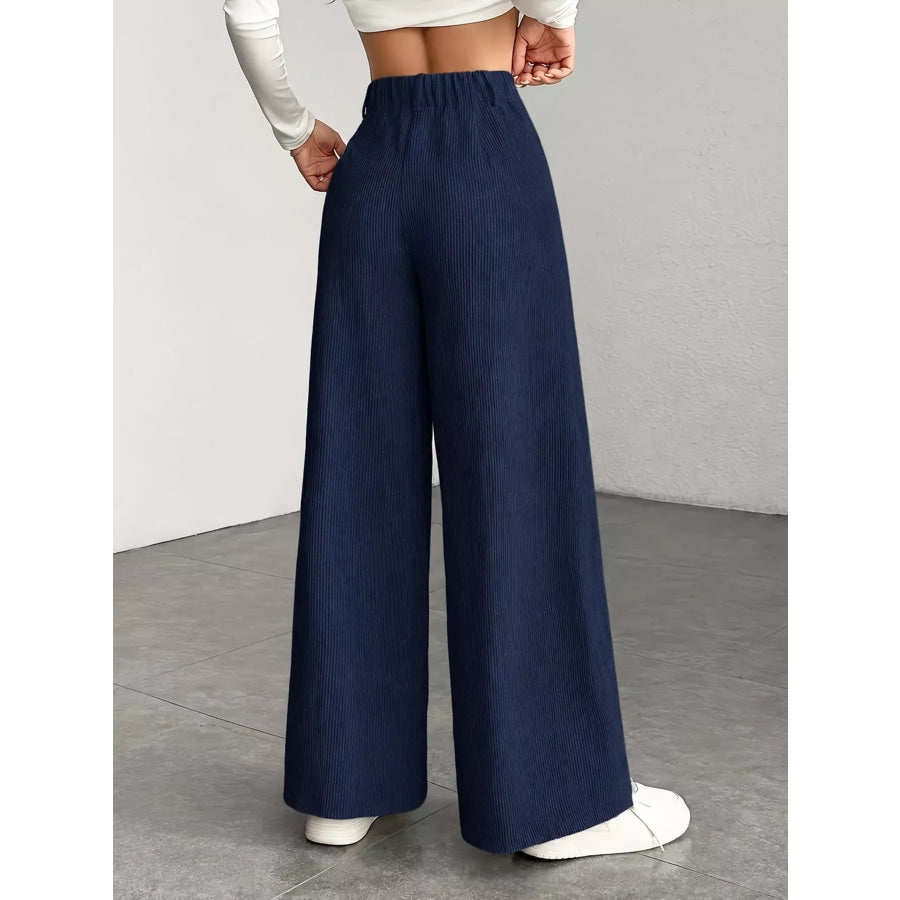 High-Waisted Wide-Leg Pants Apparel and Accessories
