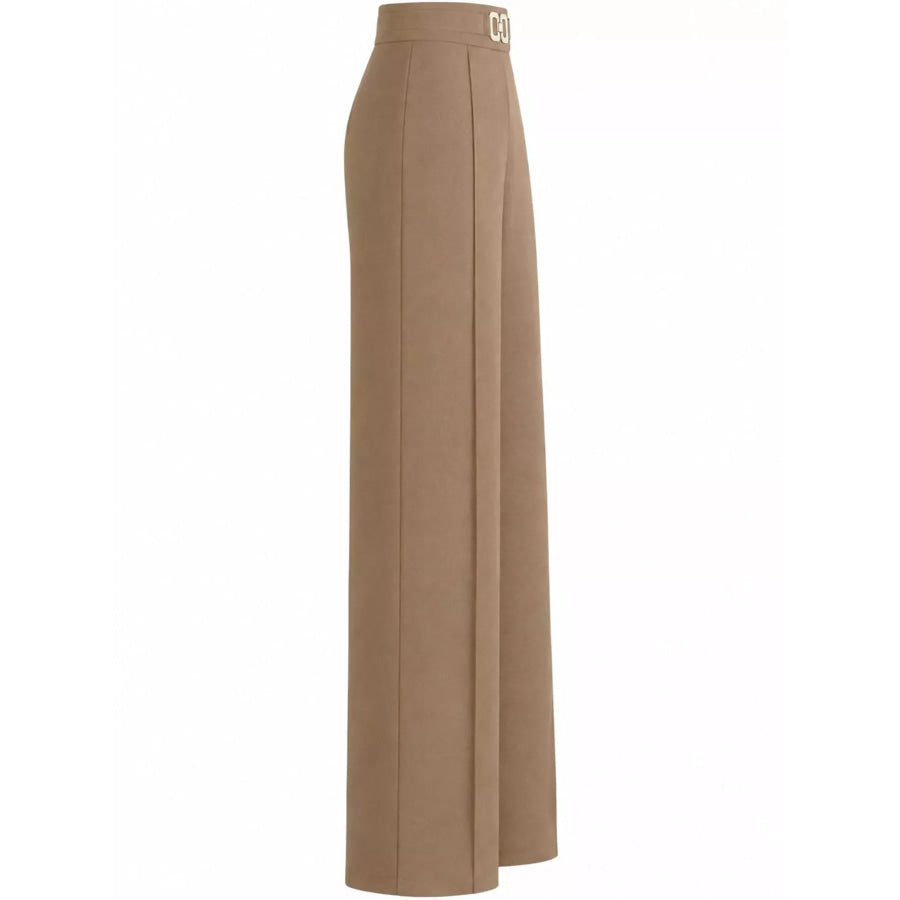High-Waisted Wide-Leg Pants Apparel and Accessories