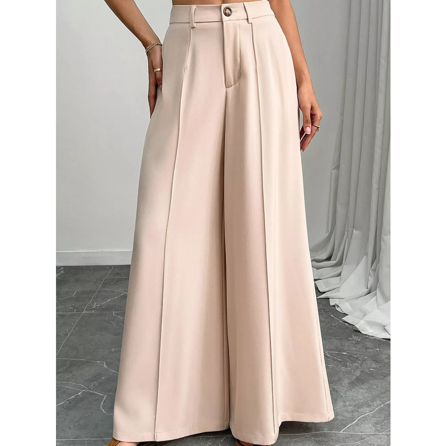 High-Waisted Wide-Leg Pants Apparel and Accessories