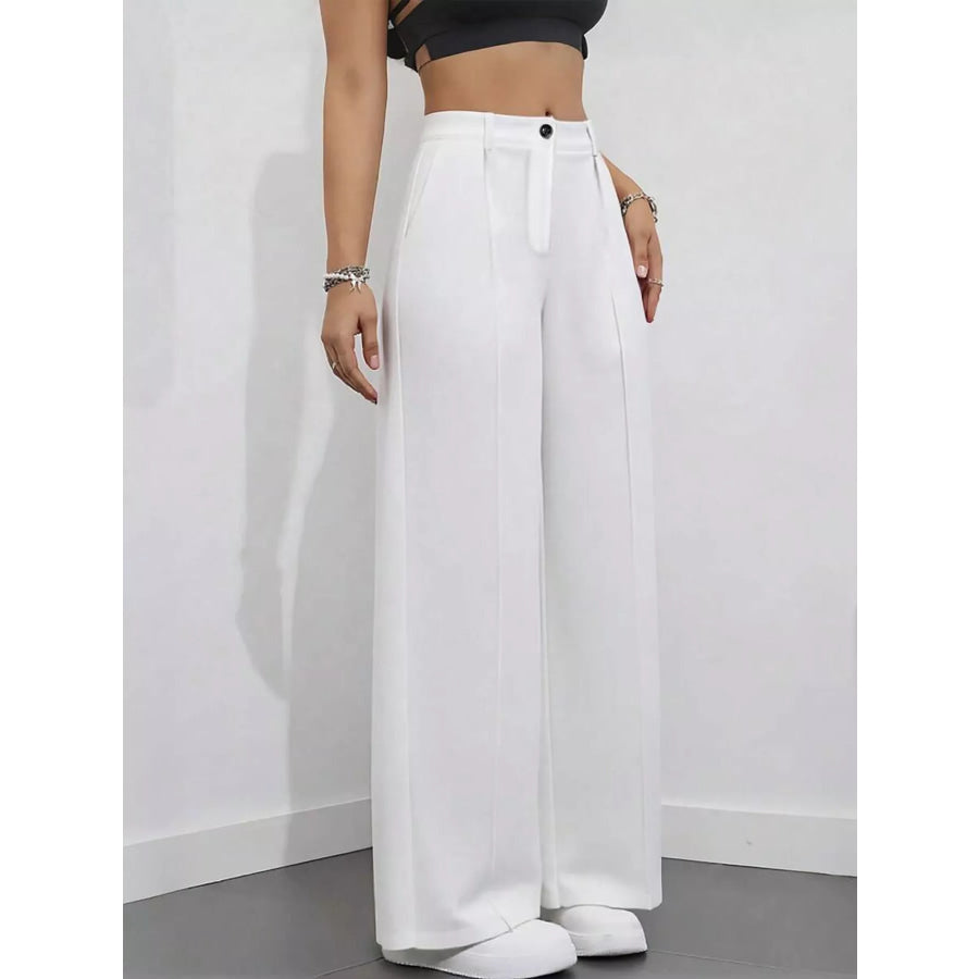 High-Waisted Wide Leg Pants Apparel and Accessories