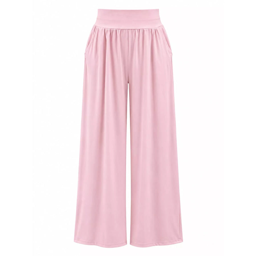 High-Waisted Wide-Leg Pants Apparel and Accessories