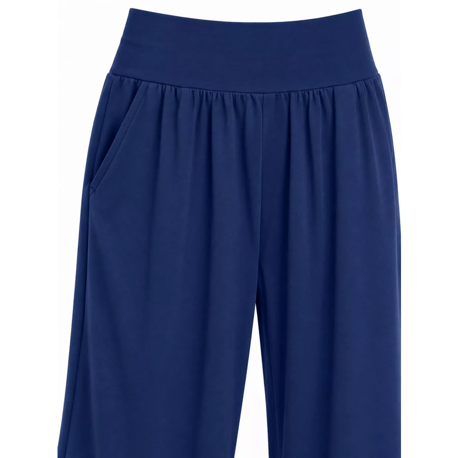 High-Waisted Wide-Leg Pants Apparel and Accessories