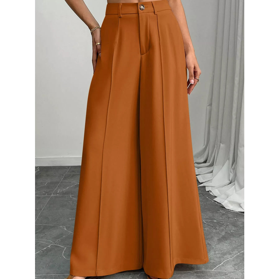 High-Waisted Wide-Leg Pants Apparel and Accessories