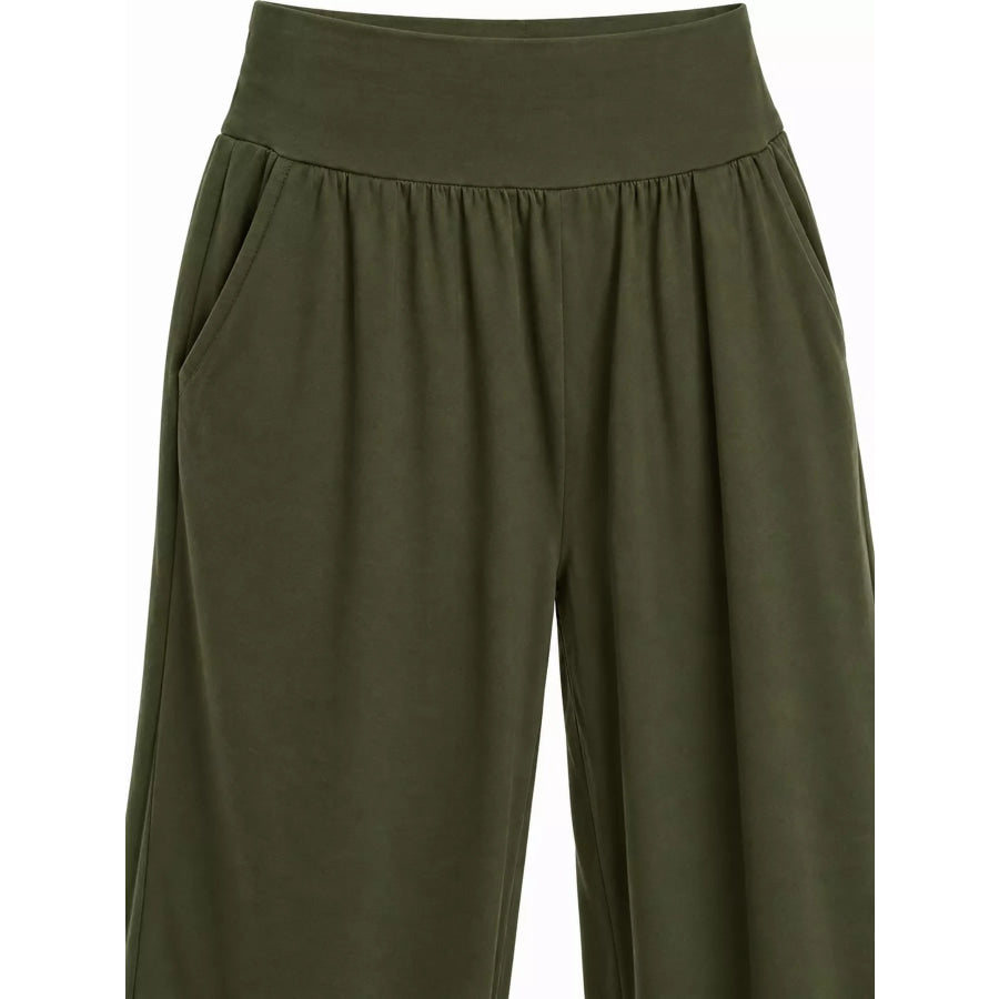 High-Waisted Wide-Leg Pants Apparel and Accessories