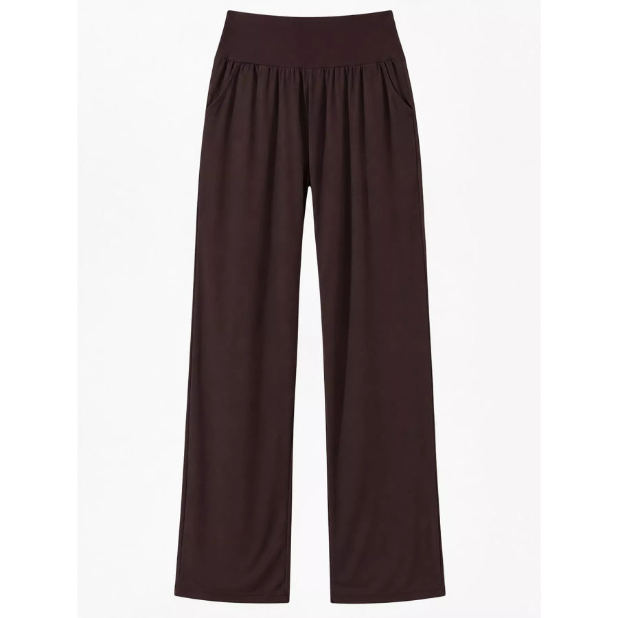 High-Waisted Wide-Leg Pants Apparel and Accessories