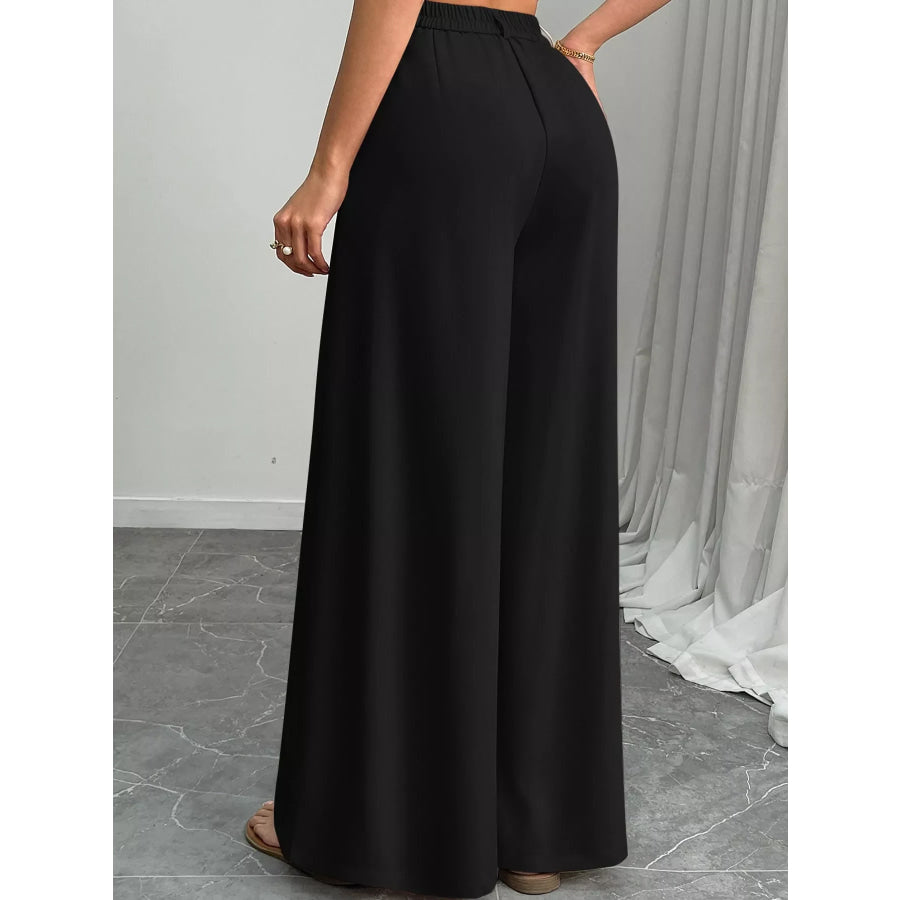 High-Waisted Wide-Leg Pants Apparel and Accessories