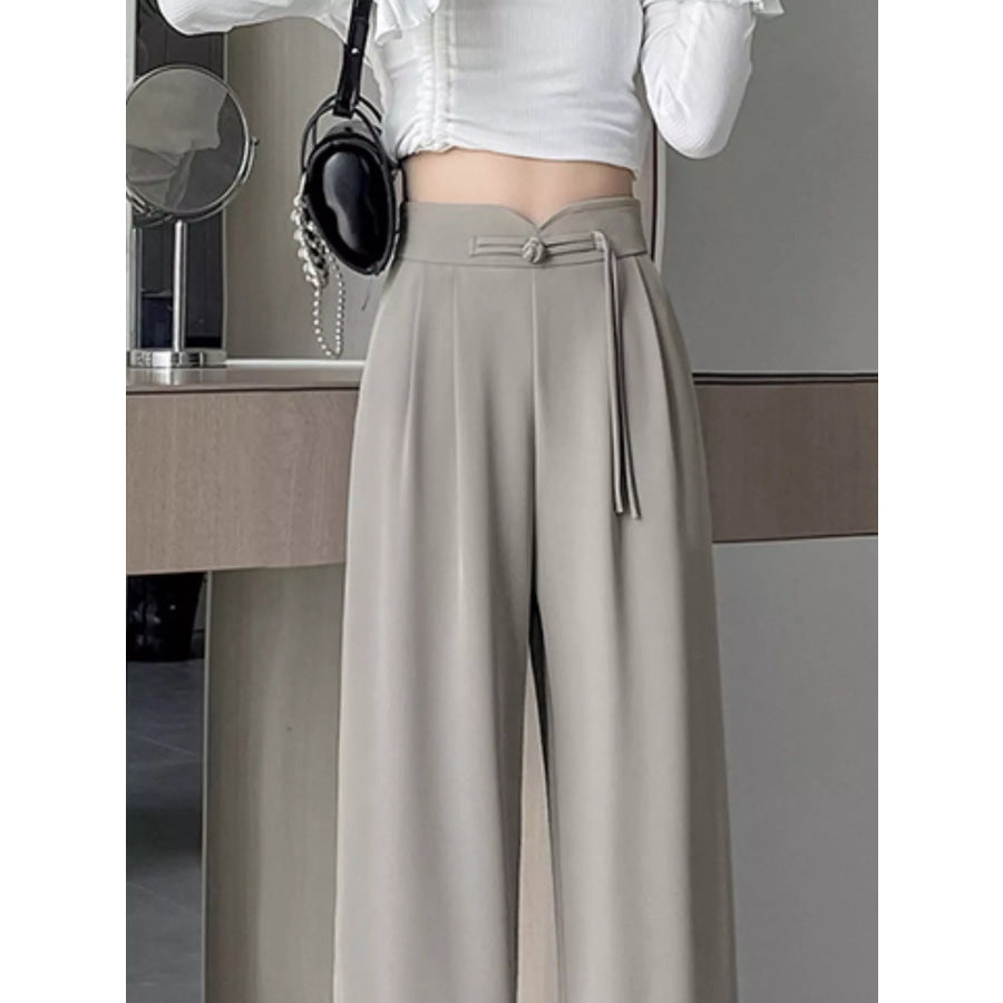 High-Waisted Wide-Leg Pants Apparel and Accessories