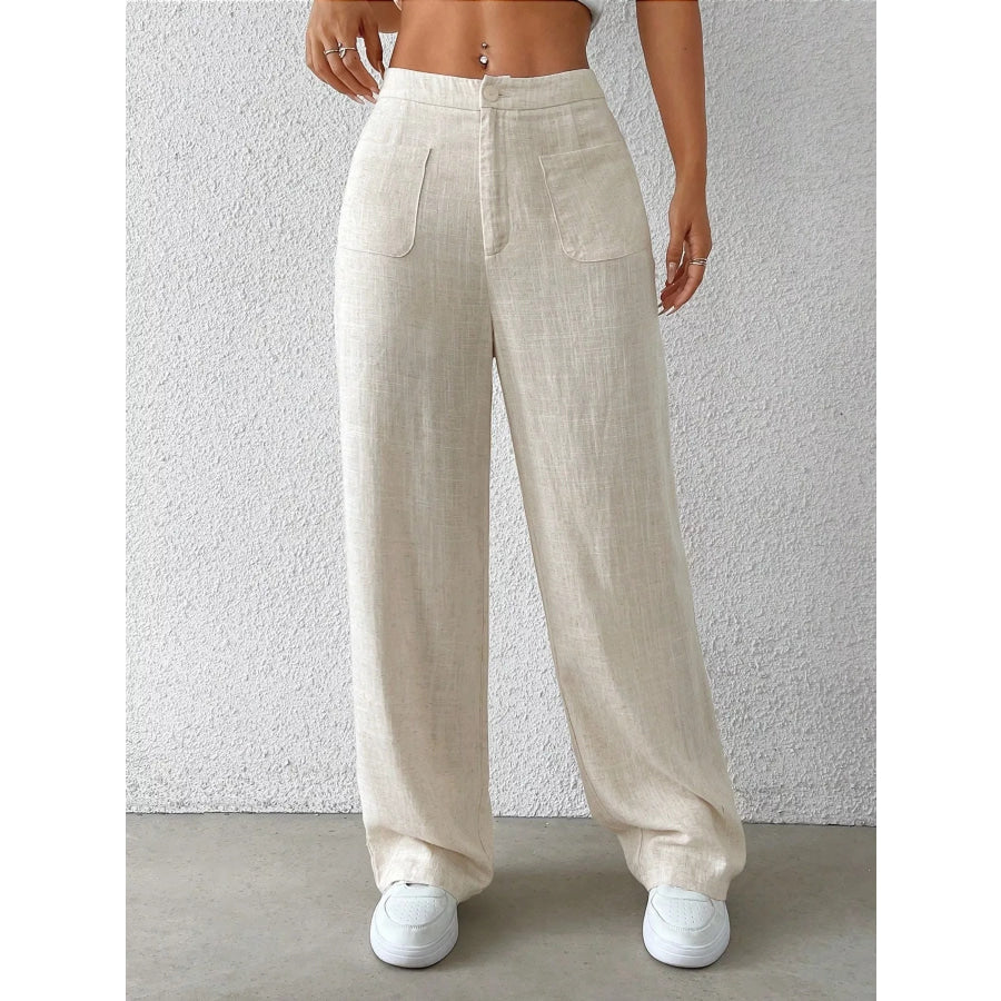 High-Waisted Wide-Leg Pants Apparel and Accessories