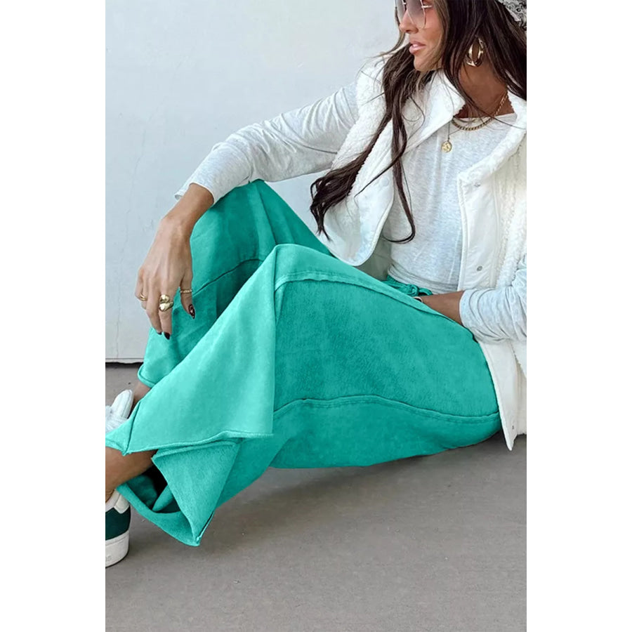 High-Waisted Wide-Leg Pants Apparel and Accessories