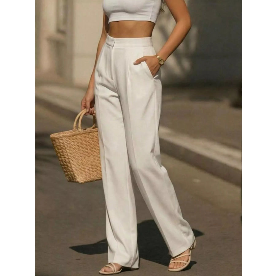 High-Waisted Wide-Leg Pants Apparel and Accessories