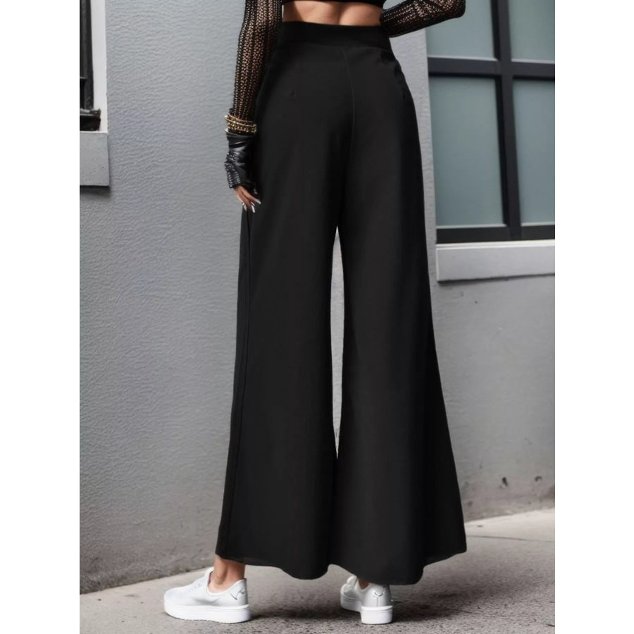 High-Waisted Wide-Leg Pants Apparel and Accessories