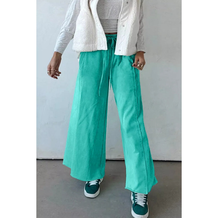 High-Waisted Wide-Leg Pants Apparel and Accessories
