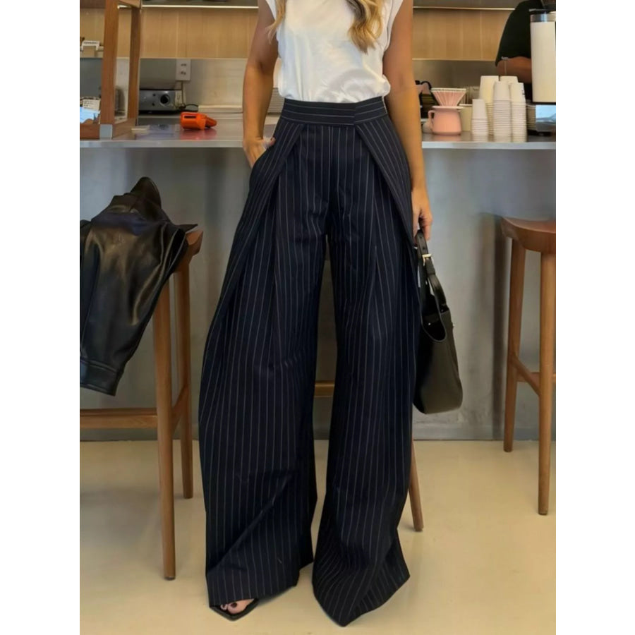 High-Waisted Wide-Leg Pants Apparel and Accessories