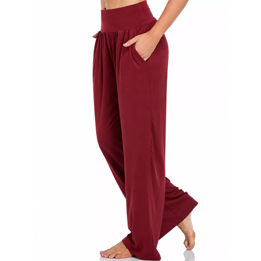 High-Waisted Wide-Leg Pants Apparel and Accessories