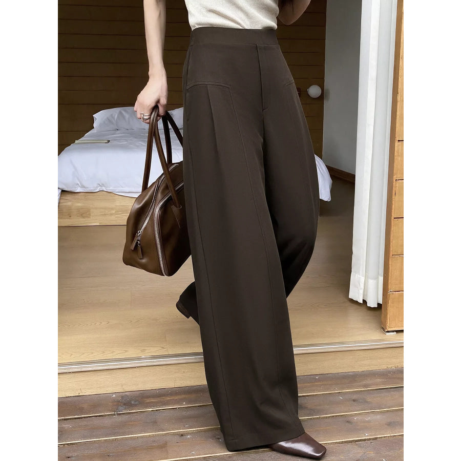 High-Waisted Wide-Leg Pants Apparel and Accessories