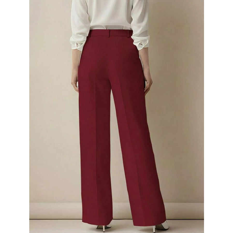 High-Waisted Wide Leg Pants Apparel and Accessories