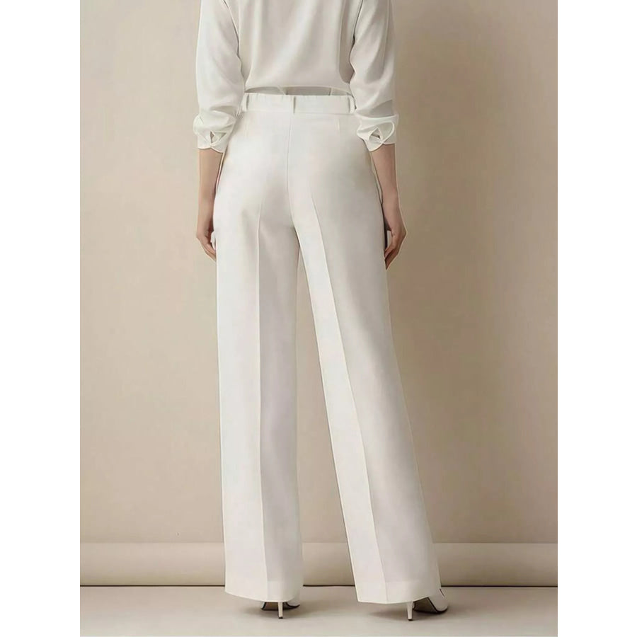 High-Waisted Wide Leg Pants Apparel and Accessories
