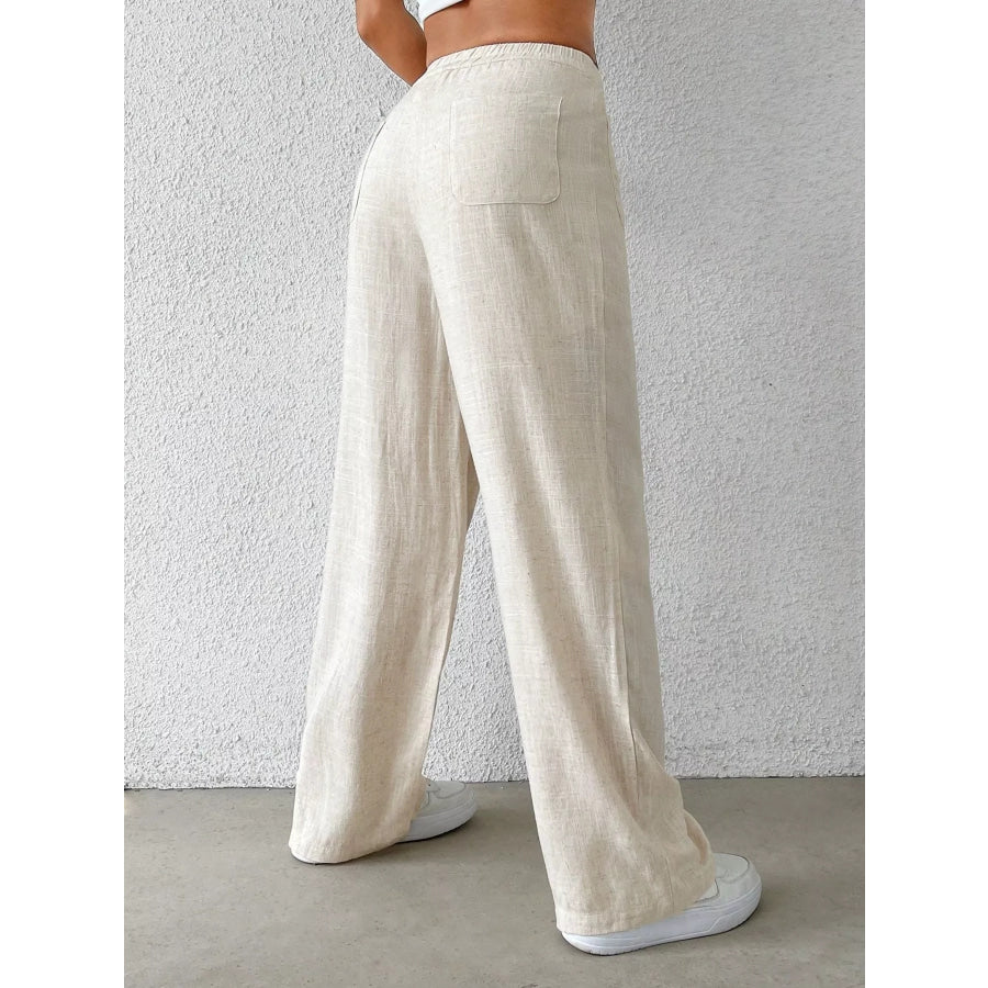 High-Waisted Wide-Leg Pants Apparel and Accessories