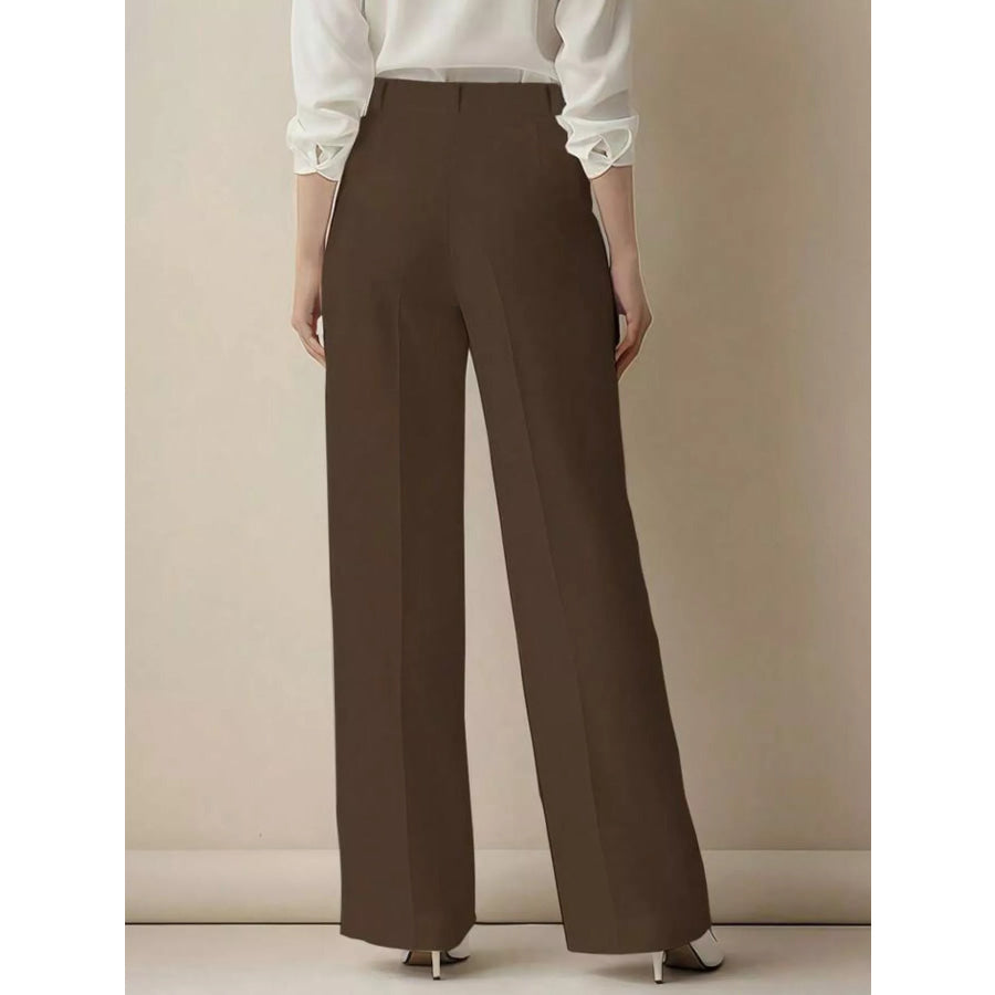 High-Waisted Wide Leg Pants Apparel and Accessories
