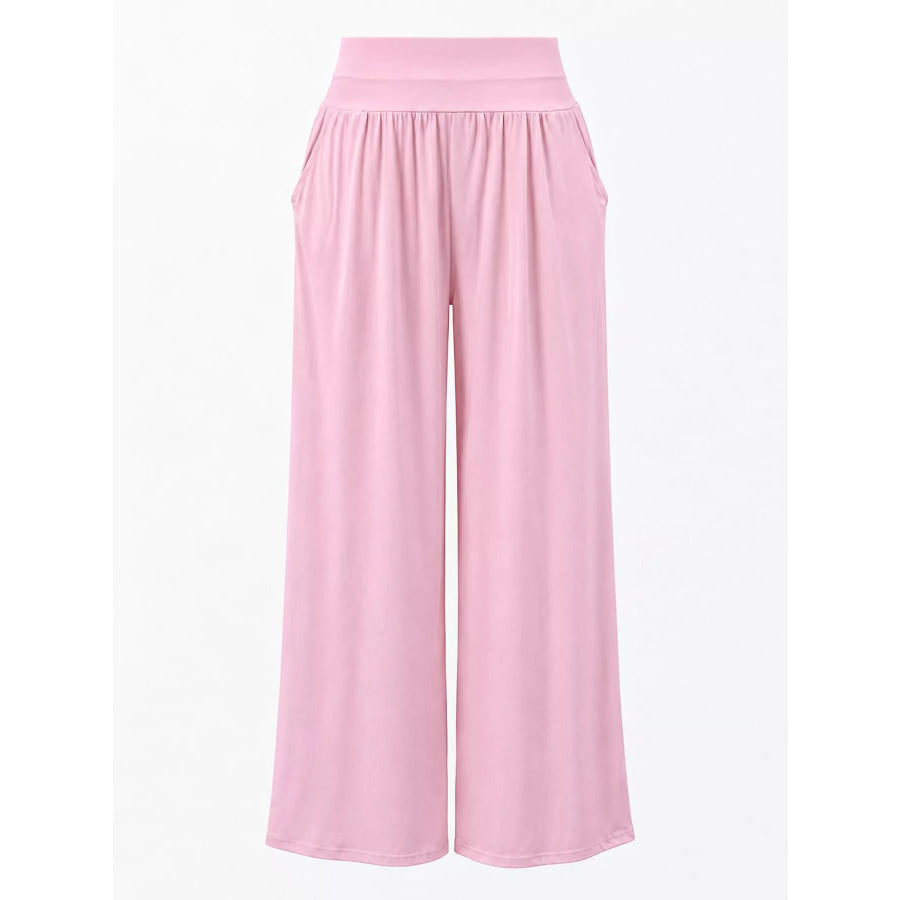 High-Waisted Wide-Leg Pants Apparel and Accessories