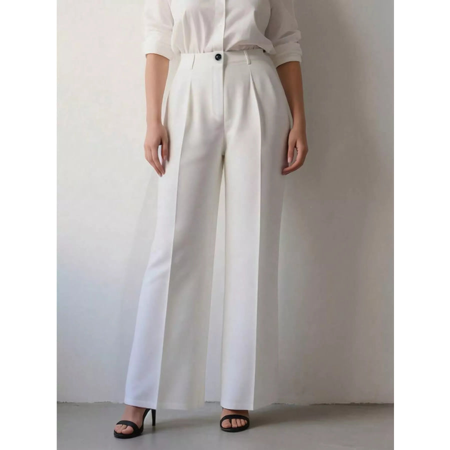 High-Waisted Wide Leg Pants Apparel and Accessories