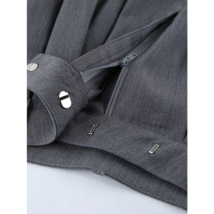 High-Waisted Wide-Leg Pleated Pants Apparel and Accessories