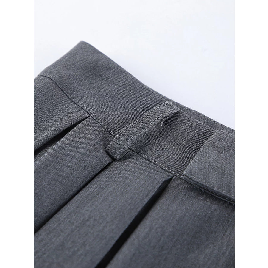 High-Waisted Wide-Leg Pleated Pants Apparel and Accessories