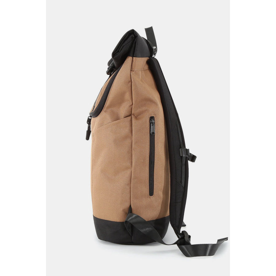 Himawari Contrast Waterproof Canvas Backpack Bag Apparel and Accessories