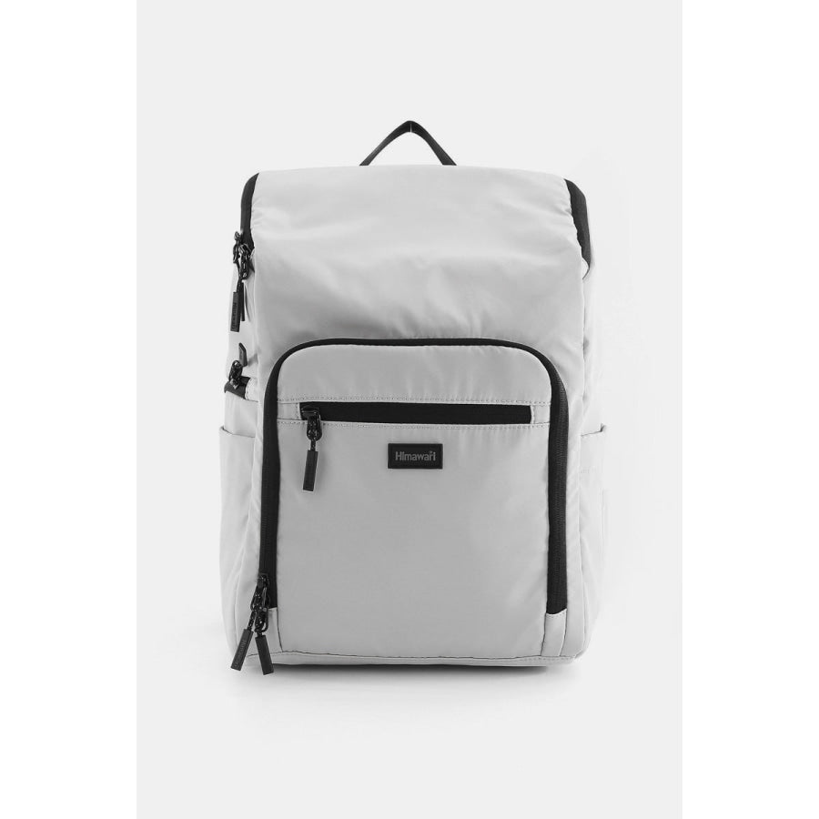 Himawari Nylon Waterproof Backpack Bag Light Gray / One Size Apparel and Accessories