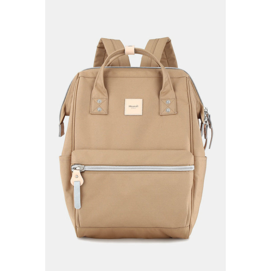 Himawari Water Resistant Canvas Backpack Bag with Side Pockets Camel / One Size Apparel and Accessories