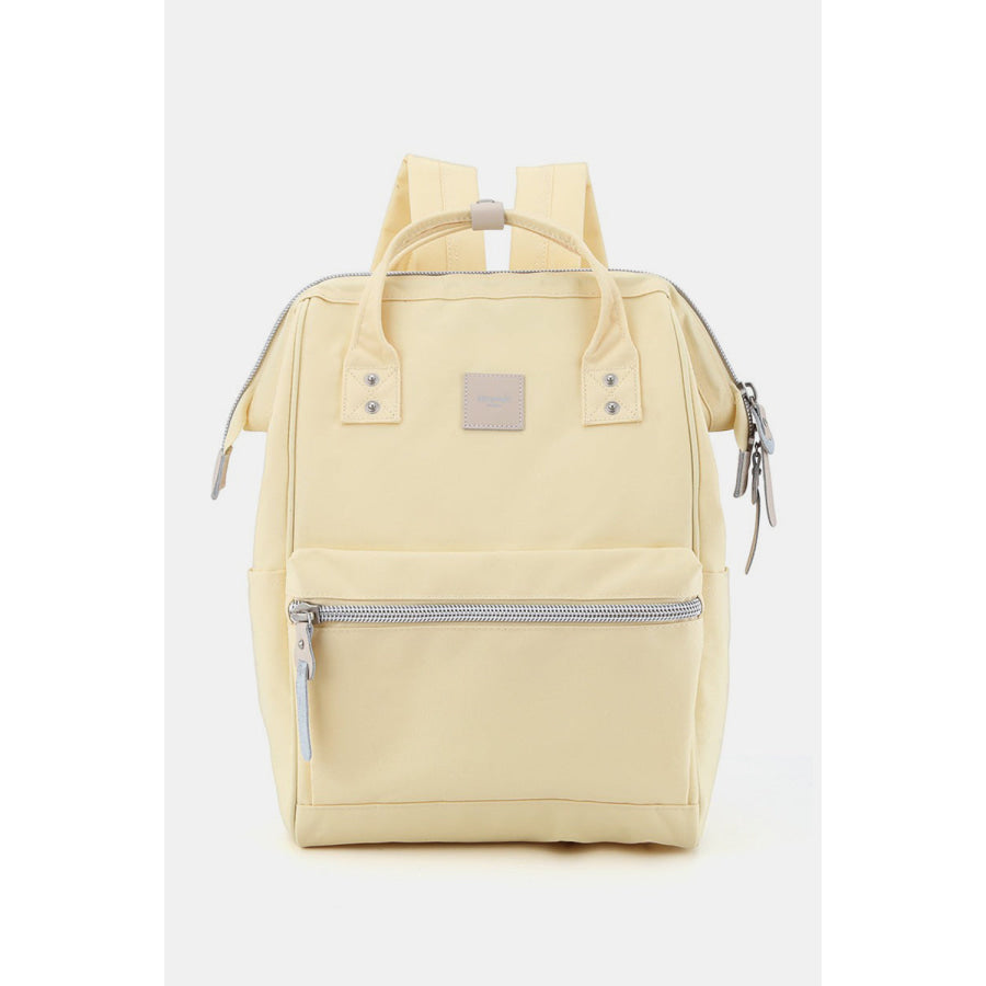 Himawari Water Resistant Canvas Backpack Bag with Side Pockets Cream / One Size Apparel and Accessories