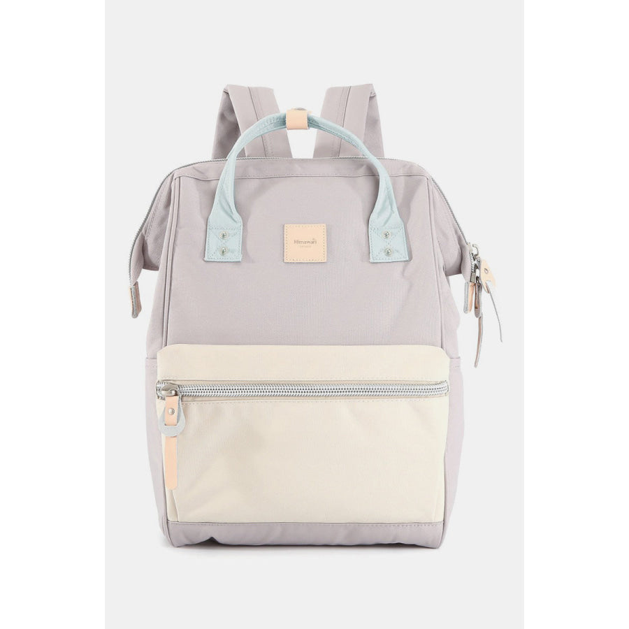 Himawari Water Resistant Canvas Backpack Bag with Side Pockets Lavender/Cr / One Size Apparel and Accessories