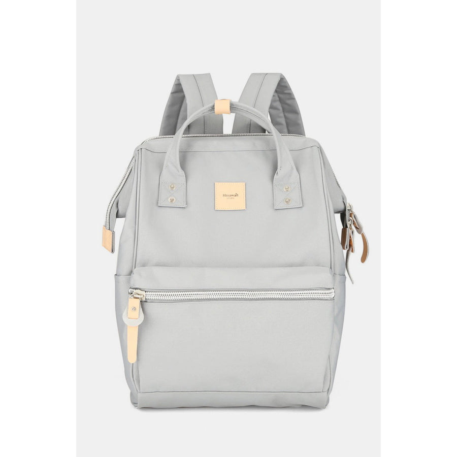 Himawari Water Resistant Canvas Backpack Bag with Side Pockets Light Gray / One Size Apparel and Accessories