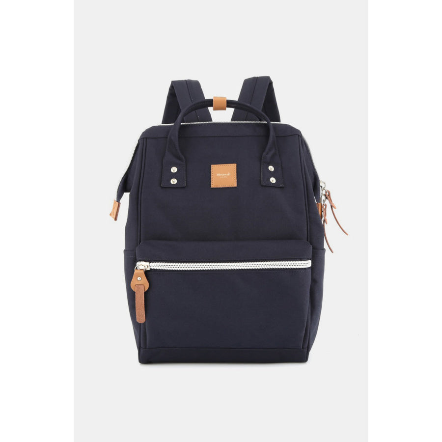 Himawari Water Resistant Canvas Backpack Bag with Side Pockets Navy / One Size Apparel and Accessories