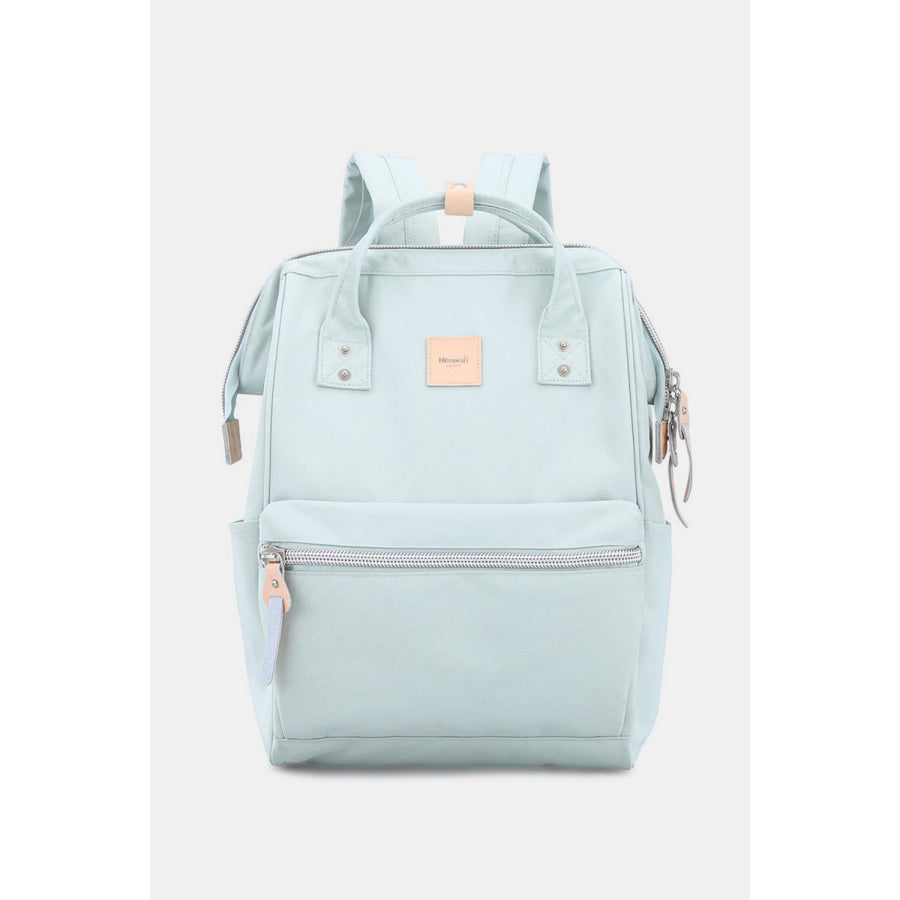 Himawari Water Resistant Canvas Backpack Bag with Side Pockets Sky Blue / One Size Apparel and Accessories