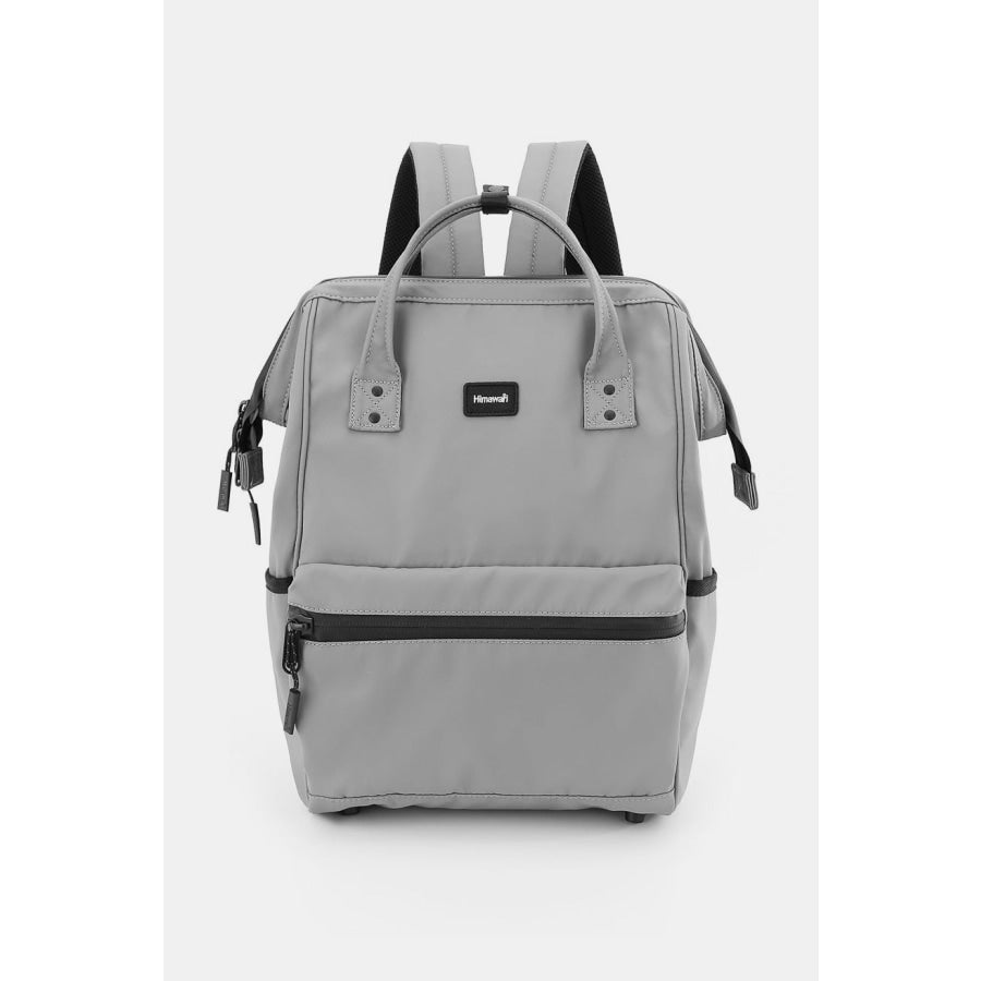 Himawari Waterproof Backpack Bag with External USB Port Gray / One Size Apparel and Accessories