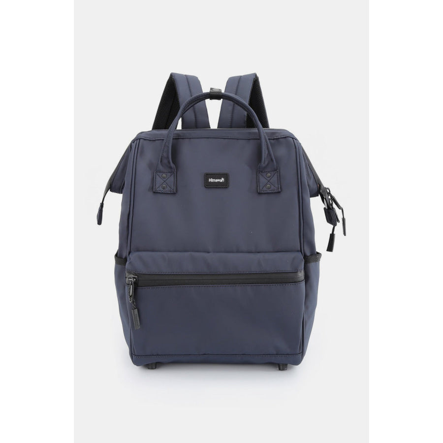 Himawari Waterproof Backpack Bag with External USB Port Navy / One Size Apparel and Accessories