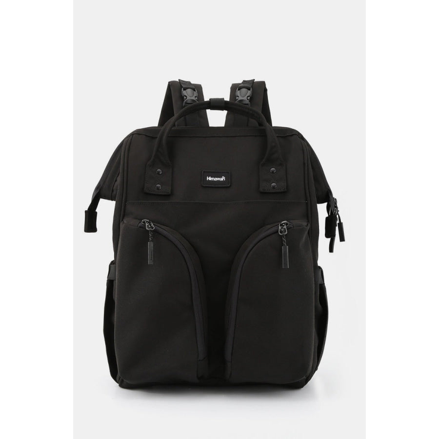 Himawari Waterproof Backpack Bag with Multilayer Pockets Black / One Size Apparel and Accessories