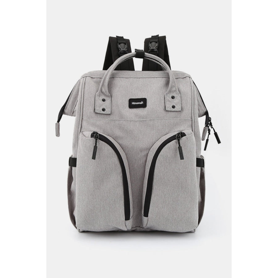 Himawari Waterproof Backpack Bag with Multilayer Pockets Gray / One Size Apparel and Accessories