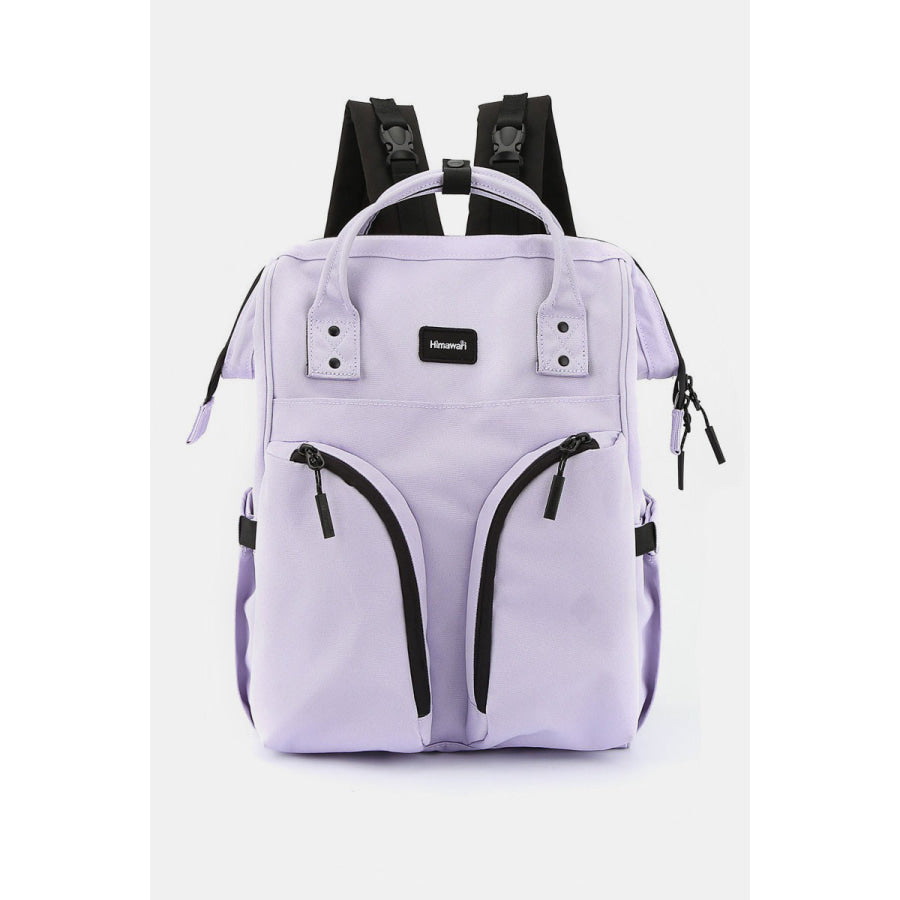 Himawari Waterproof Backpack Bag with Multilayer Pockets Lavender / One Size Apparel and Accessories