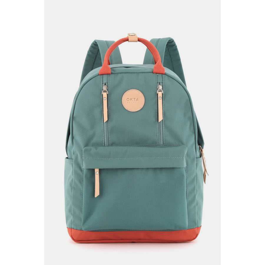 Himawari Waterproof Backpack Bag with Multilayer Pockets Teal / One Size Apparel and Accessories